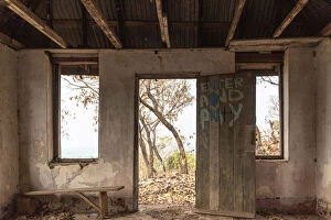 Africa, Ghana, Volta Region. Abandoned colonial house