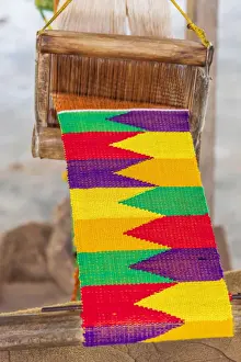 Africa, Ghana, Volta Region. In the Kente weavers village