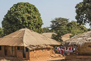Africa, Guinea Bissau, Bijagos Islands. The village on the Island Bubaque