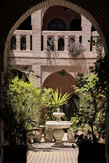 Africa, Morocco, Marrakesh courtyard