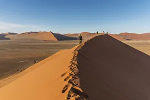 Images Dated 25th January 2017: Africa, Namibia. On top of Dune 45