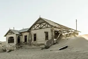 Ghost Town Prints: Africa, Namibia, Kolmanskop. The abandoned house of a teacher