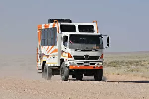 Images Dated 7th December 2012: Africa, Namibia, Namib-Naukluft Park, Truck on a dusty road
