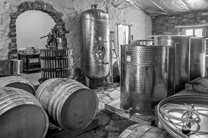 Steel Prints: Africa, Namibia, Neuras Farm. Quality control of the fermenting must