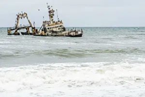 Africa, Namibia, Skeleton coast. shipwreck zeila