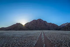 Retreat Prints: Africa, Namibia. Sunrise at Kanaan farm in Southern Namibia