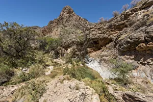 Naukluft Prints: Africa, Namibia. Water pools in the Naukluft Mountains
