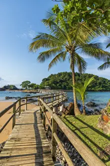 Equatorial Prints: Africa, SA£o Toma and Principe. Beautiful Bombom Resort on Principe Island with