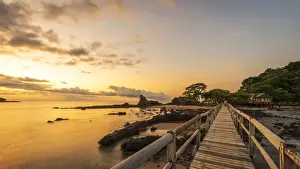 Africa, SA£o Toma and Principe. Beautiful Bombom Resort on Principe Island with