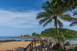 Africa, SA£o Toma and Principe. Beautiful Bombom Resort on Principe Island with
