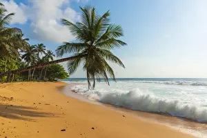 Equatorial Prints: Africa, SA£o Toma and Principe. Beautiful sandy beach Praia Jala in the South of Sao