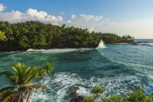 Equatorial Prints: Africa, SA£o Toma and Principe. View over the coast towards Praia Piscina