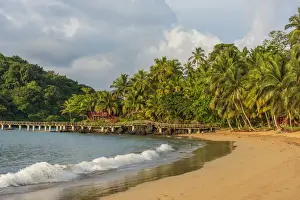Equatorial Prints: Africa, Sao Tome and Principe. Beautiful Bom Bom beach on Principe