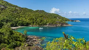 Sailing Collection: Africa, Seychelles, Mahe. Anse Major seen from Anse Major Trail