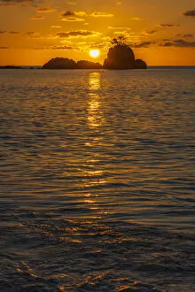 Archipelago Collection: Africa, Seychelles, Mahe. Sunset at Anse Soleil