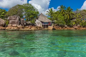 Clear Prints: africa, Seychelles, Praslin. The private hotel Island Chauve Souris Relais