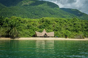 Africa, Tanzania, Mahale Mountains National Park. arriving at Greystoke Nomad camp