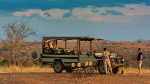 Africa, Tanzania, Ruaha National Park. Sundowner in a beautiful scenery