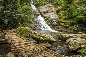 East African Prints: Africa, Tanzania, Udzungwa Mountains National Park. The Sonje Waterfalls