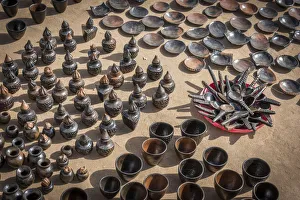 Africa, Tanzania, Usambara Mountains. Object for sale at the pottery of Mambo