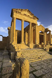 Africa, Tunisia, Sbeitla (Sufetula), Roman Ruins, Temple of Jupiter
