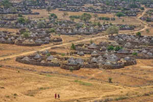 Africa, Uganda, Karamoja. Moroto. The village of Nakapalimoru, the largest in Eastern Africa