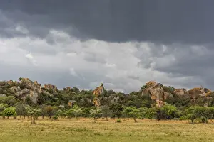 Africa, Zimbabwe, Bulawayo. Matobo Hills National Park. granite rock formations