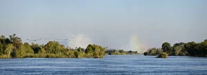 Images Dated 16th November 2012: Africa, Zimbabwe, Zambezi River Cruise just upriver from Victoria Falls