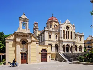 Greek Orthodox Prints: Agios Minas Cathedral, City of Heraklion, Crete, Greece