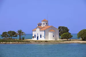 Belfry Collection: Agios Spyridon Church, Elafonisos Island, Laconia, The Peloponnese, Greece, Southern
