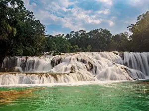 Chiapas Prints: Agua Azul Waterfalls, Arroyo Agua Azul, Chiapas State, Mexico