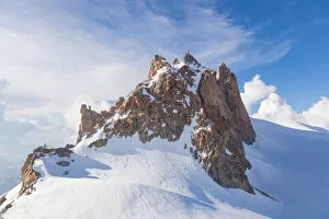 Images Dated 19th June 2020: The Aiguille Du Midi from Les Cosmiques refuge. Chamonix, Alps, France, Europe