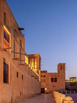 Al Fahidi Gallery: Al Fahidi Historical Neighbourhood at dusk, Dubai, United Arab Emirates