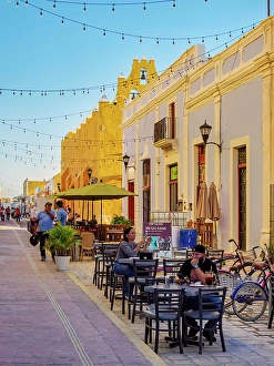 Yucatan Prints: Al fresco Restaurant at Calle 59, Campeche City, Campeche State, Mexico