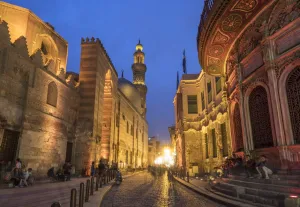 Egypt Prints: Al Moez Ldin Allah Al Fatmi street by the Khan el-Khalili bazaar (Souk), Cairo, Egypt
