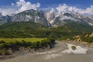 Albania, Carshove-area, Malesi e Nemeckes mountains and Vjosa River