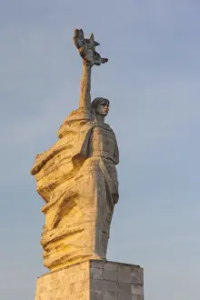Albanian Prints: Albania, Tirana, Matrtyrs Cemetery and Mother Albania Statue