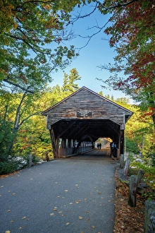 White Mountains Prints: Albany covered bridge, Kancamagus Highway, New Hampshire, USA