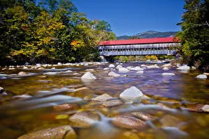 Americana Prints: Albany Covered Bridge, White Mountains, New Hampshire, USA