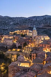 Images Dated 30th May 2018: Albarracin town at dusk. Albarracin, Teruel, Aragon, Spain
