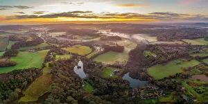 Surrey Prints: Albury and the North Downs, Surrey, England, UK