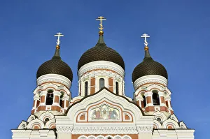 Alexander Nevsky Cathedral, dating back to the 19th century, in Toompea Hill