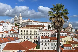 Alfama district skyline, Lisbon, Portugal
