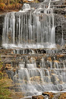 Lake Superior Prints: Alger Falls in late winter. Munising, Michigan, USA
