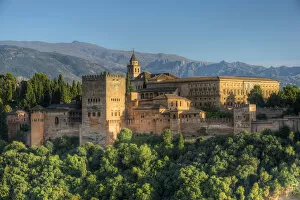 Images Dated 12th June 2018: Alhambra from Albaicin, UNESCO World Heritage Site, Granada, Andalusia, Spain
