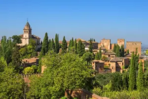 Hans Georg Eiben Prints: Alhambra from the Generalife gardens, UNESCO World Heritage Site, Granada, Andalusia