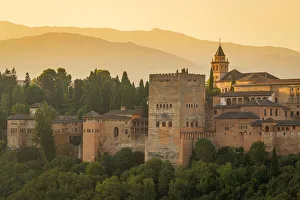 Southern Spain Prints: Alhambra from Mirador de San Nicolas, Granada, Andalusia, Spain