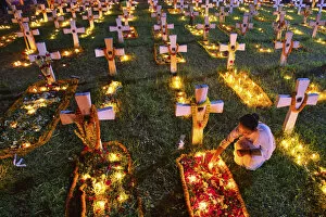 Images Dated 19th January 2021: All Souls Day is a holy day set aside for honoring the dead, Dhaka, Bangladesh