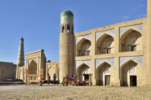 Images Dated 21st November 2018: Allakuli Khan Madrassah and Islam Khodja minaret