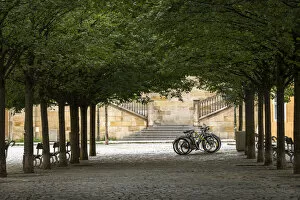 Bikes Collection: Alley with bikes at Kampa island, Prague, Bohemia, Czech Republic